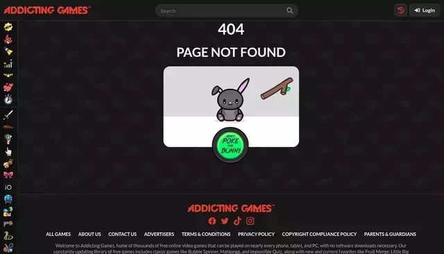 addictinggames.com homepage screenshot