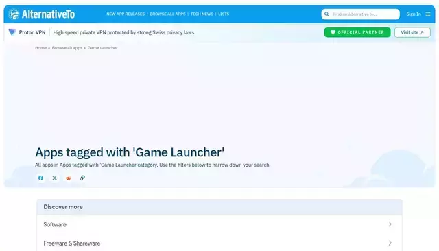 alternativeto.net homepage screenshot