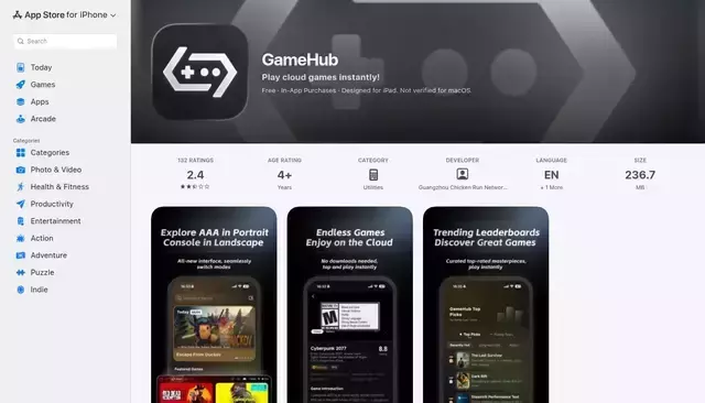 apps.apple.com homepage screenshot