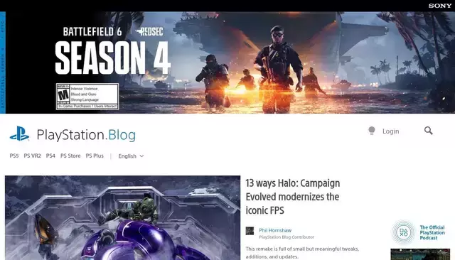 blog.playstation.com homepage screenshot