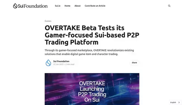 blog.sui.io homepage screenshot