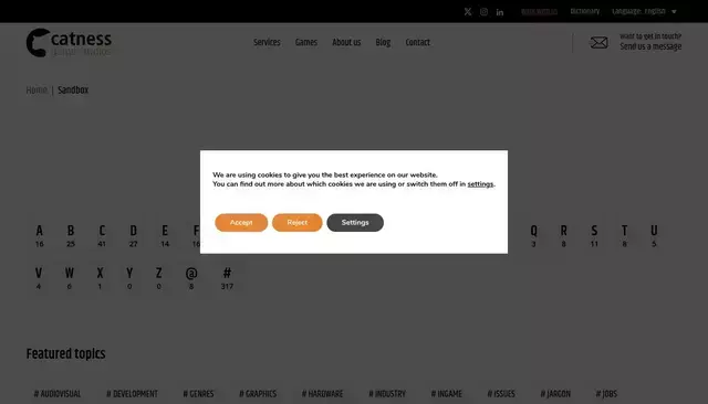 catnessgames.com homepage screenshot