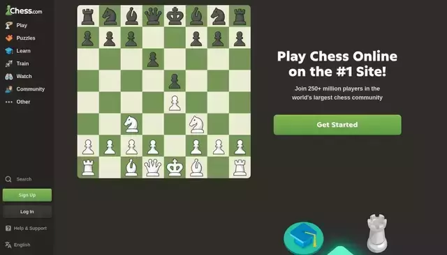 chess.com homepage screenshot