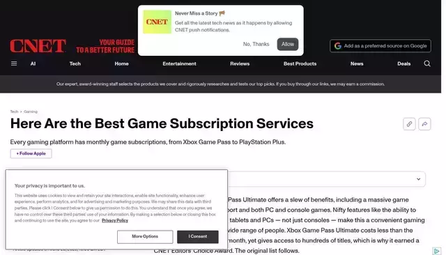 cnet.com homepage screenshot