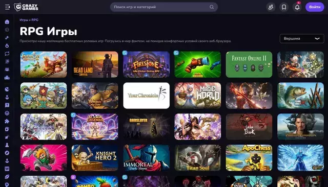 crazygames.com homepage screenshot