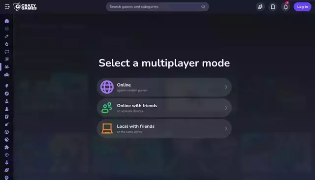 crazygames.com homepage screenshot