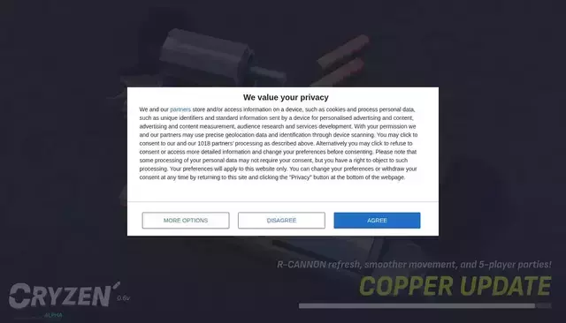 cryzen.io homepage screenshot
