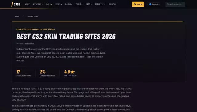 csdb.gg homepage screenshot