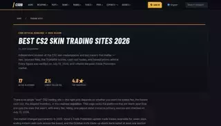 Csd B Best CS2 Skin Trading Sites 2026 — Compared | CSDB.gg