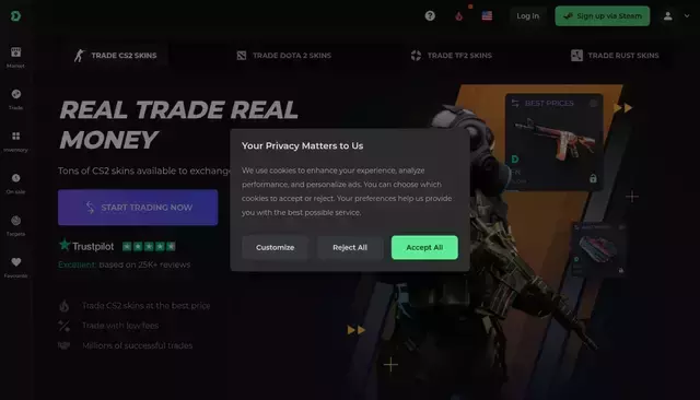 dmarket.com homepage screenshot