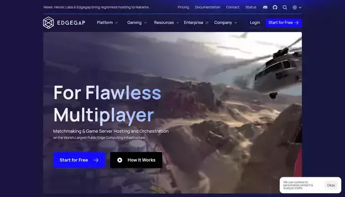 edgegap.com homepage screenshot