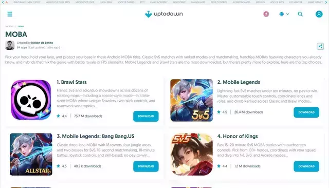 en.uptodown.com homepage screenshot