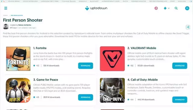 en.uptodown.com homepage screenshot