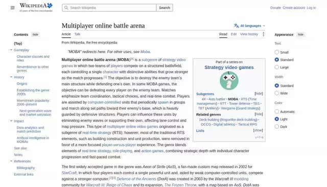 en.wikipedia.org homepage screenshot