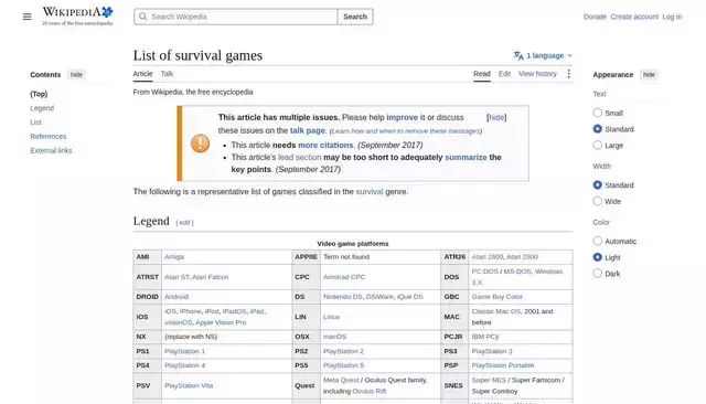 en.wikipedia.org homepage screenshot
