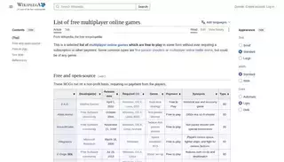Wikipedia List of free multiplayer online games - Wikipedia