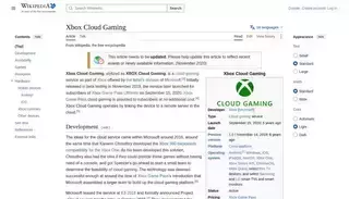 Wikipedia Xbox Cloud Gaming - Wikipedia