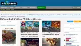 En World EN World: D&D & Tabletop RPG News & Reviews | EN World D&D & Tabletop RPG News & Reviews