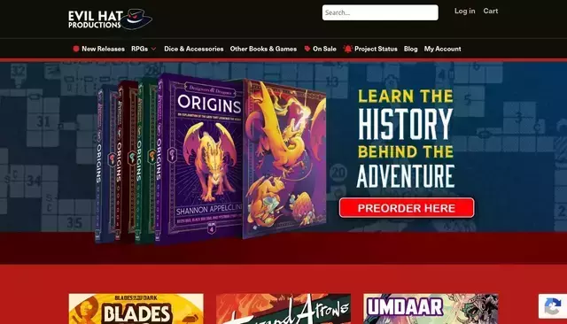 evilhat.com homepage screenshot