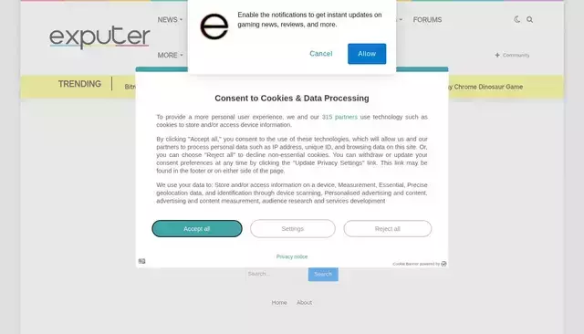 exputer.com homepage screenshot