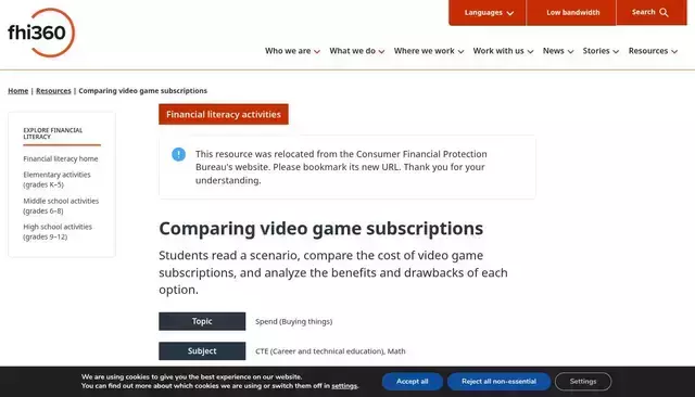 fhi360.org homepage screenshot
