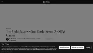 Forbes Top Multiplayer Online Battle Arena (MOBA) Games