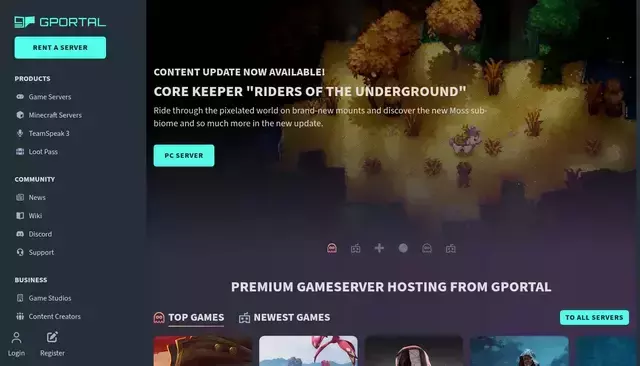 g-portal.com homepage screenshot
