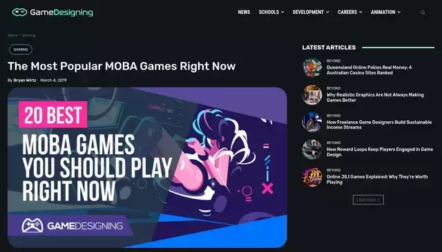 gamedesigning.org homepage screenshot