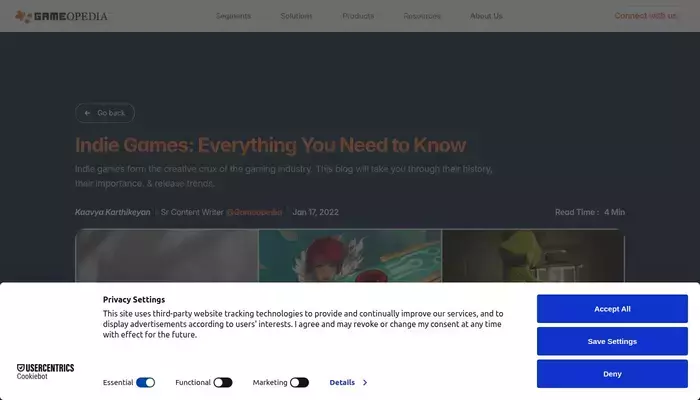 gameopedia.com homepage screenshot