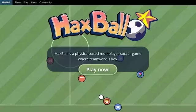 haxball.com homepage screenshot