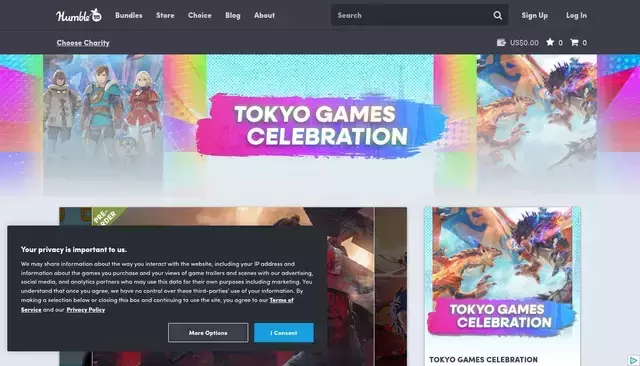 humblebundle.com homepage screenshot