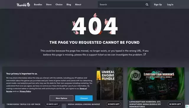 humblebundle.com homepage screenshot