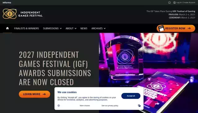 igf.com homepage screenshot