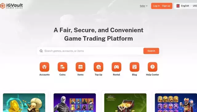 igvault.com homepage screenshot