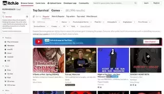 Itch Top Survival games - itch.io