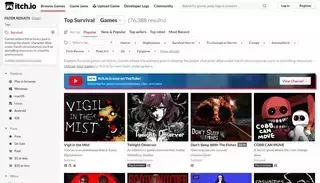 Itch Top Survival games - itch.io