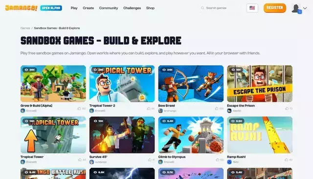 jamango.io homepage screenshot