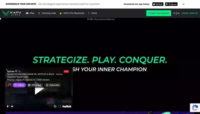 kafugames.com homepage screenshot