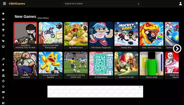 kbhgames.com homepage screenshot