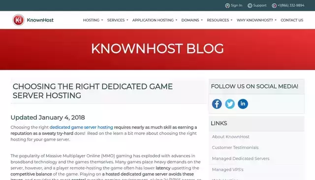 knownhost.com homepage screenshot
