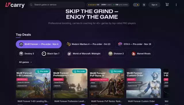 legionfarm.com homepage screenshot