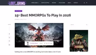 Loot And Grind 15+ Best MMORPGs To Play In 2026