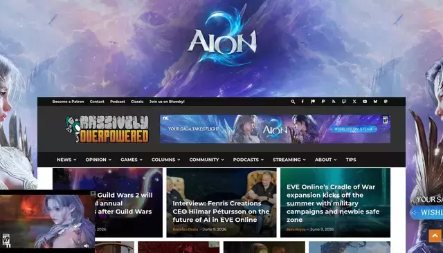 massivelyop.com homepage screenshot