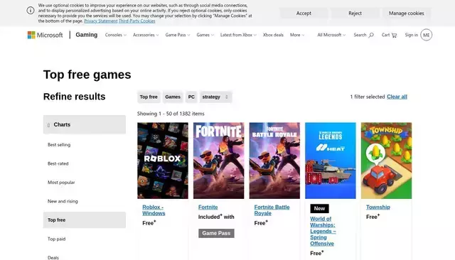 microsoft.com homepage screenshot
