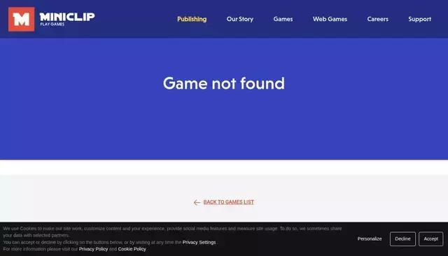 miniclip.com homepage screenshot
