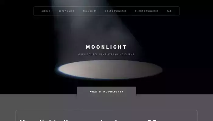 moonlight-stream.org homepage screenshot