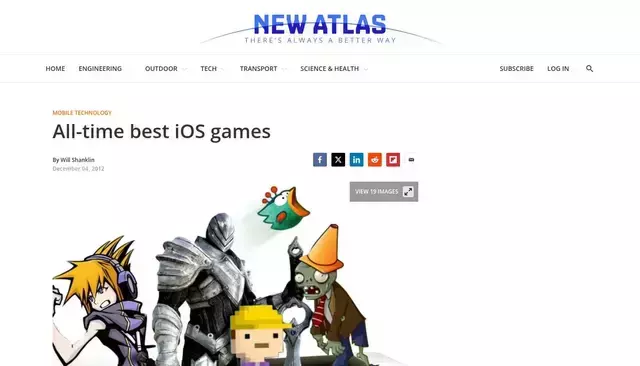 newatlas.com homepage screenshot