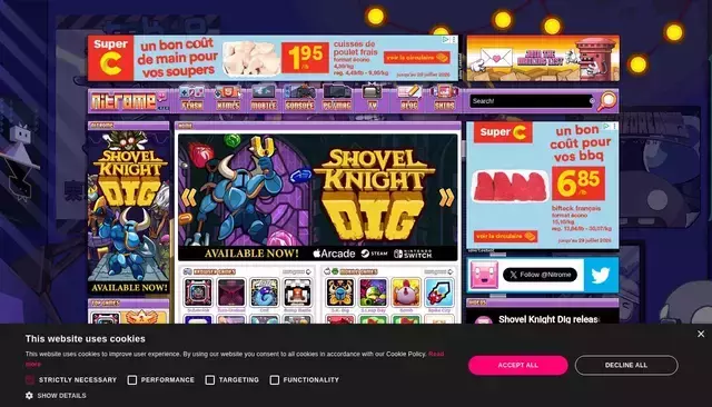 nitrome.com homepage screenshot