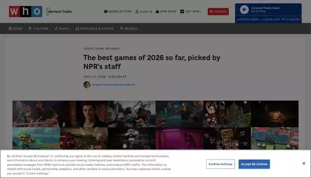 npr.org homepage screenshot