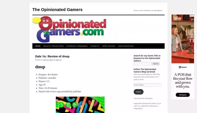 opinionatedgamers.com homepage screenshot